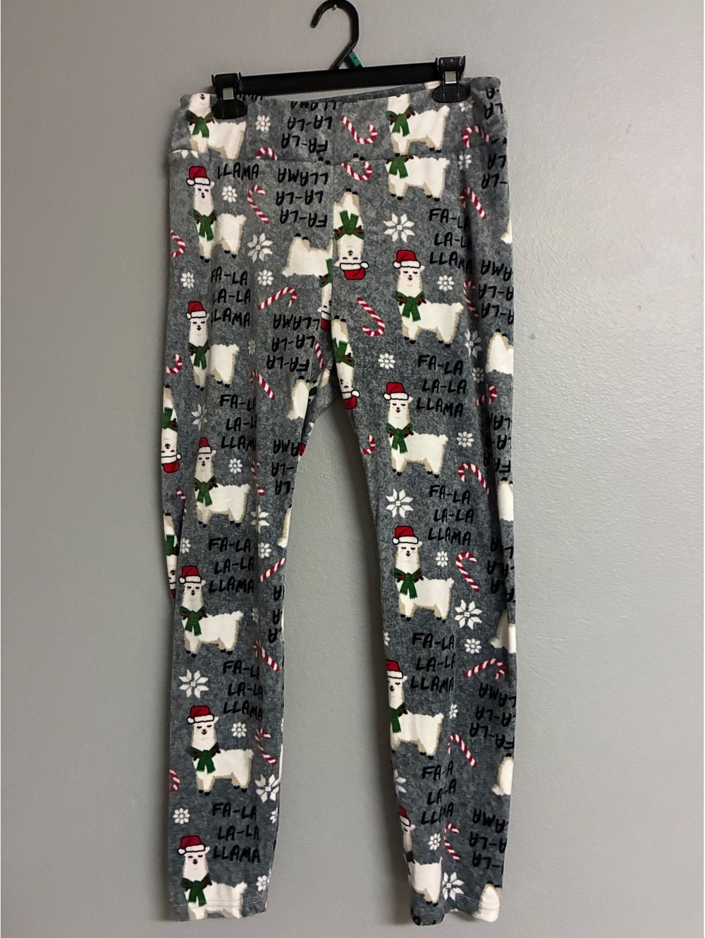 No Boundaries "Fa-La-La-Llama" Christmas Holiday Fleece Lounge Pants XL (15-17)